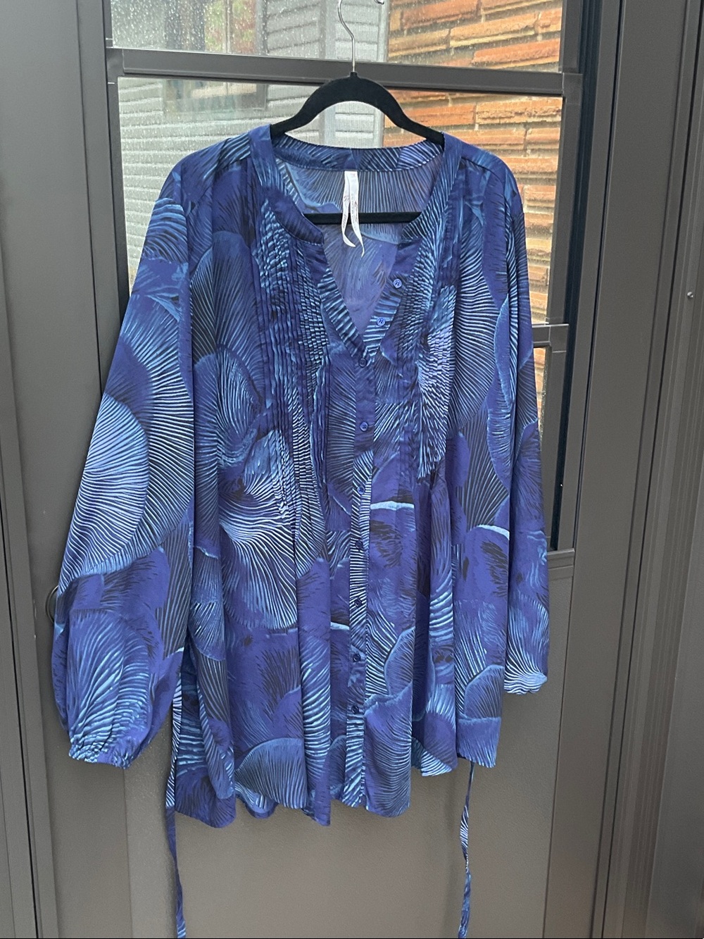 Melissa McCarthy Blue Printed Tunic Blouse